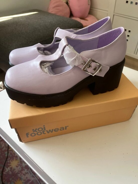Koi Footwear Shoes - Koi Footwear Lilac Sai Mary Janes T-Strap Womens Shoes Size 9 UK 7